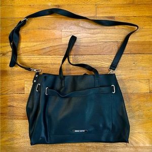 EUC Black Steve Madden Tote with silver hardware